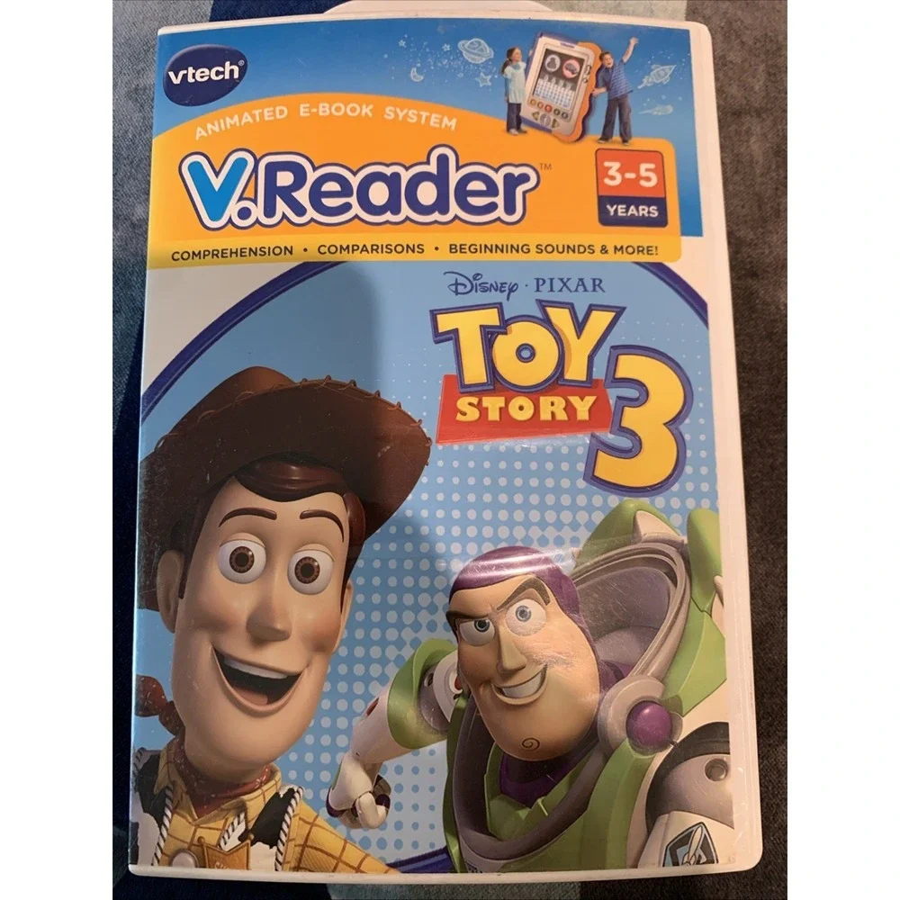 Toy Story 3 VTech V.Reader Animated e-Book System Game/case Only Disney Pixar